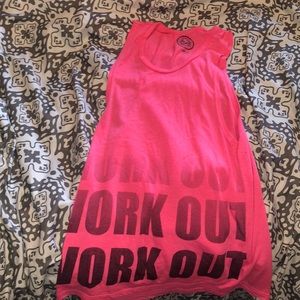Pink workout shirt